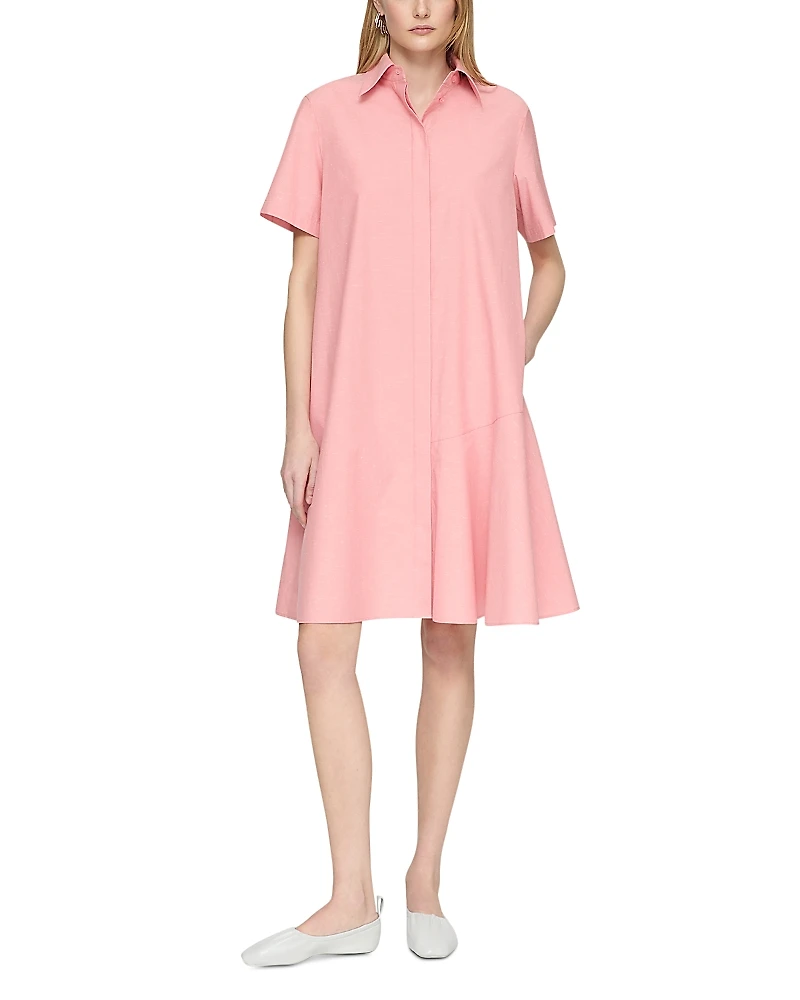 Lafayette 148 New York Flounced Hem Shirt Dress