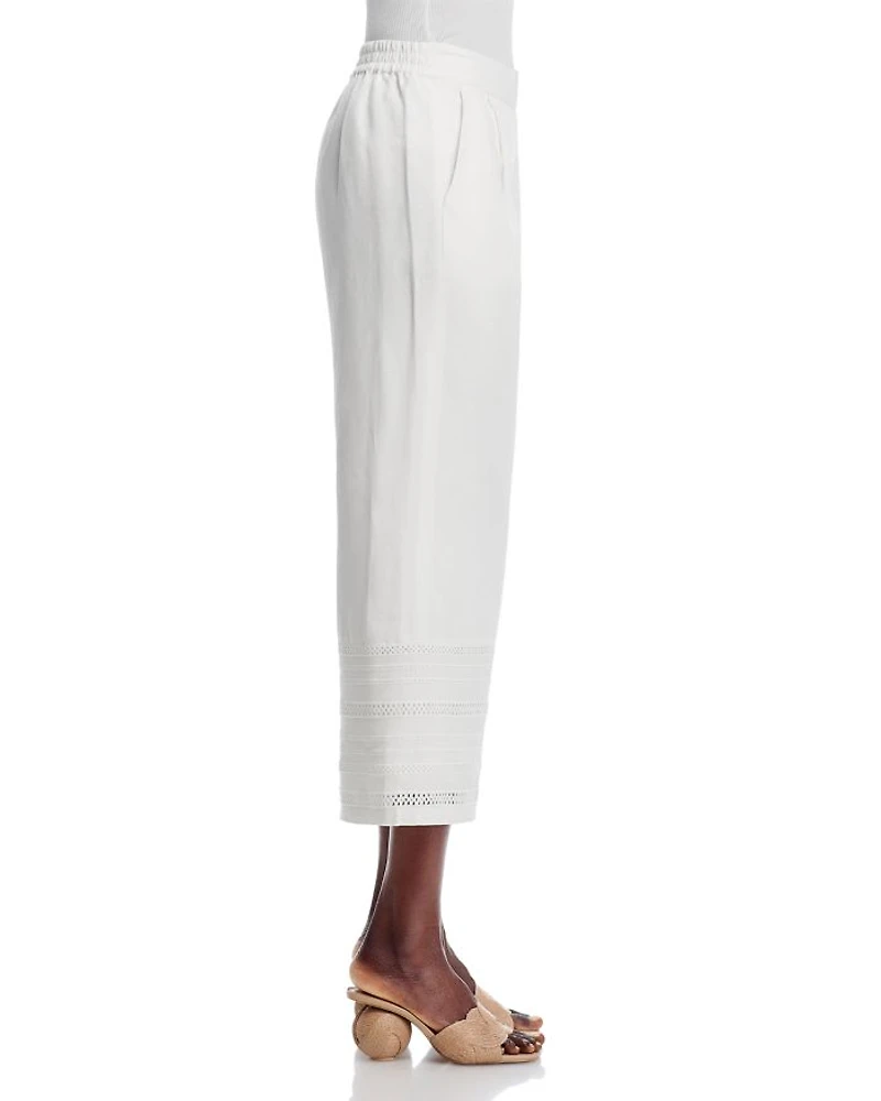 Embroidered Eyelet Pants