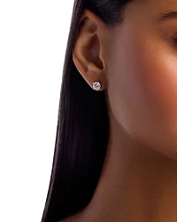 Diamond Certified Solitaire Studs 14K White Gold, 1.0 tcw, 1.50 and 2.0 tcw