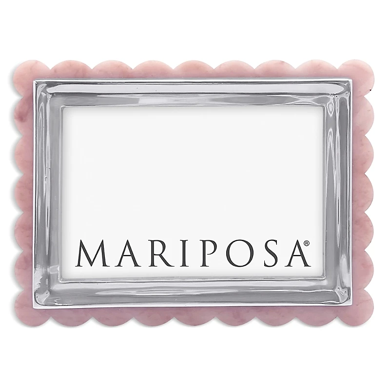 Mariposa Pink Acrylic Scallop Frame, 4 x 6