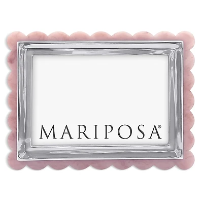Mariposa Pink Acrylic Scallop Frame, 4 x 6