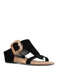 Donald Pliner Women's Slip On Buckled Wedge Sandals