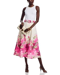 Floral Button Down Skirt