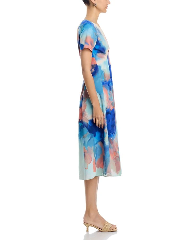Watercolor Midi Dress