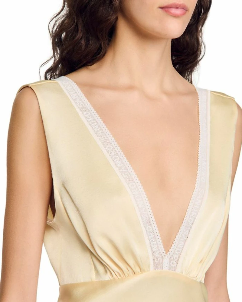 Satin Effect Maxi Dress