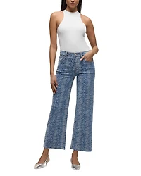Rosie High Rise Ankle Wide Leg Jeans Venom
