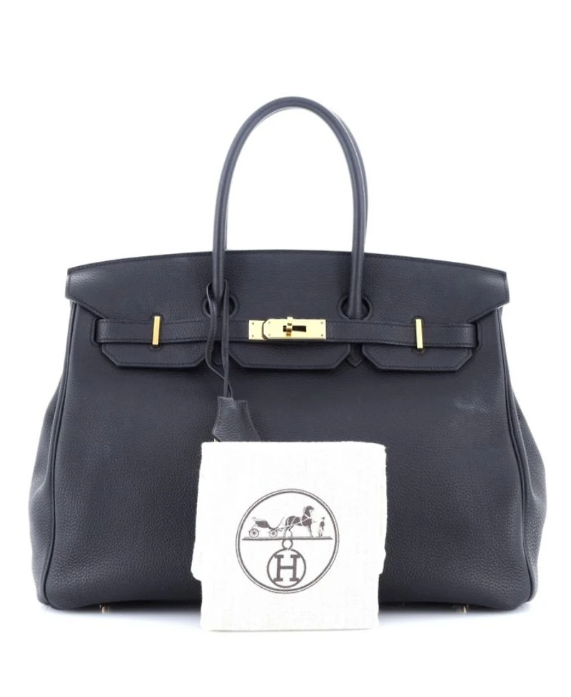 Birkin Handbag Black Togo with Gold Hardware