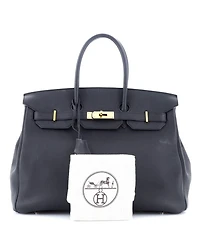 Birkin Handbag Black Togo with Gold Hardware