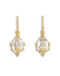 Temple St. Clair 18K Yellow Gold Fj Crystal & Diamond Fiori Amulet Drop Earrings