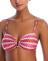 Ramy Brook Chevron Jaedyn Bikini Top