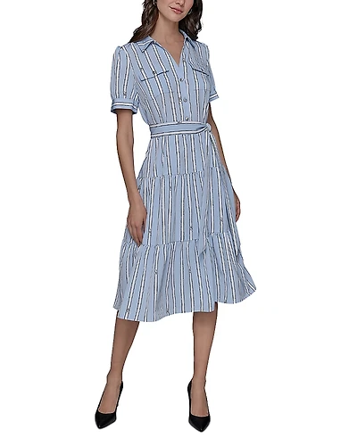 Karl Lagerfeld Paris Belted Shirt Dress