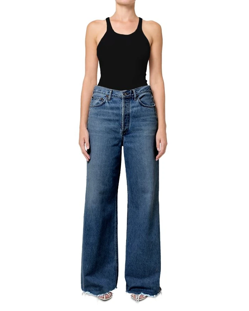 Dame High Rise Wide Leg Jeans Control