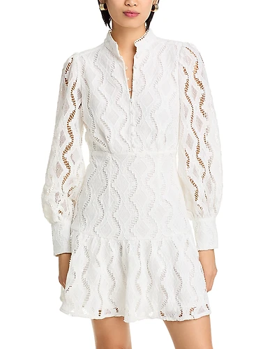 Aqua Wavy Lace Dress - Exclusive