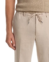 Kane Regular Tapered Fit Linen Trousers