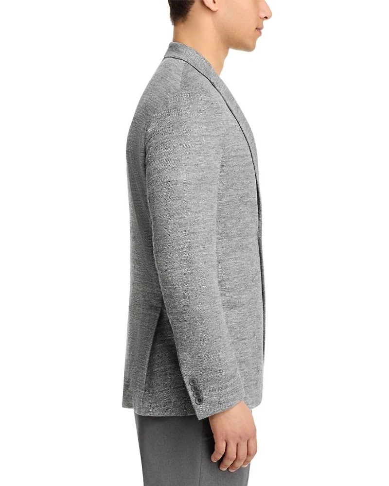 Mélange Linen Blend Jersey Regular Fit Soft Sport Coat