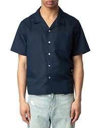 Regular Fit Linen Camp Shirt