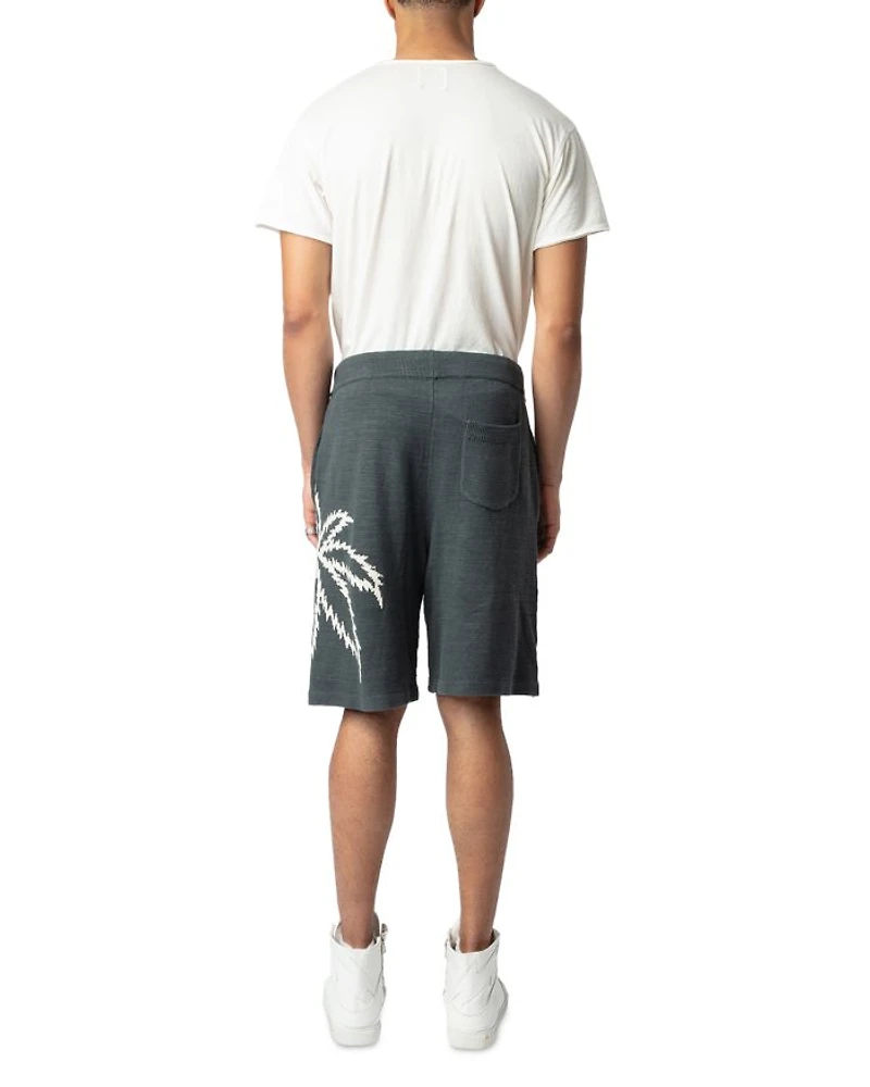 Palm Tree Drawstring Shorts