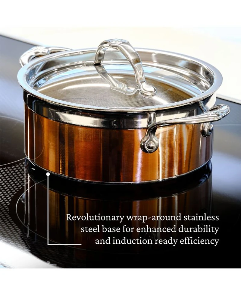 CopperBond® 3-Quart Induction Copper Soup Pot with Lid