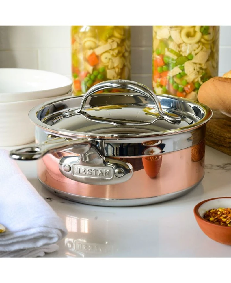 CopperBond® -Quart Induction Copper Saucepan with Lid
