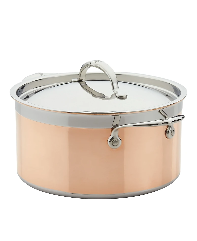 CopperBond 6.0qt Induction Copper Stockpot with Lid