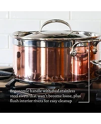 CopperBond® 6.0qt Induction Copper Stockpot with Lid