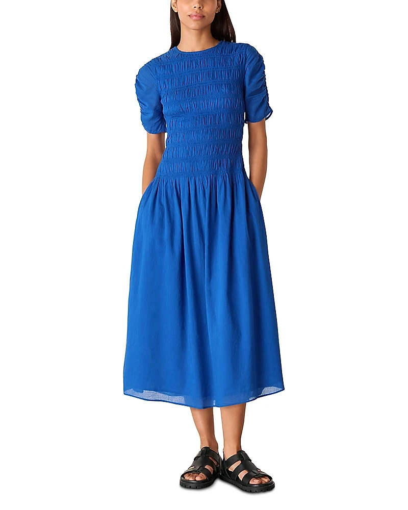 Whistles Avery Smocked Dress