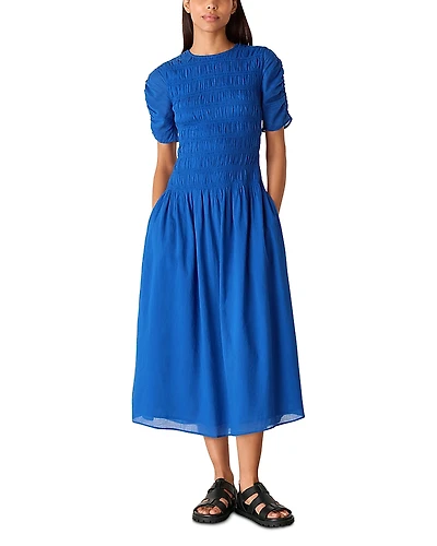 Whistles Avery Smocked Dress
