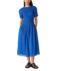 Whistles Avery Smocked Dress