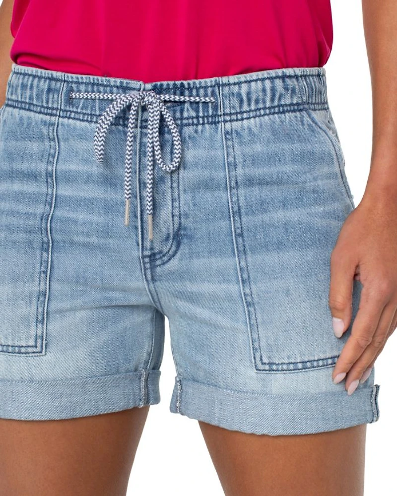 Rascal High Rise Utility Jean Shorts Boylston