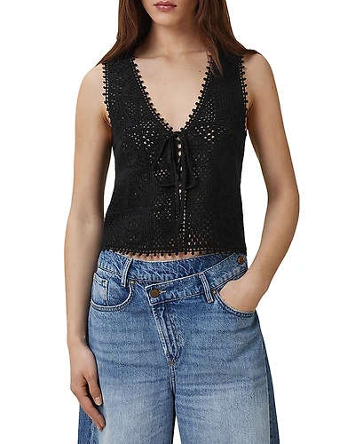 Allsaints Florence Crochet Waistcoat