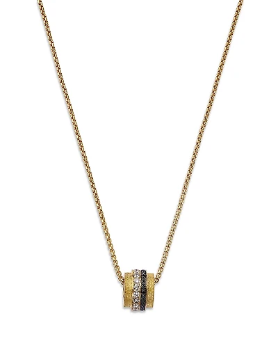 Bloomingdale's Fine Collection Black & White Diamond Rolling Barrel Pendant Necklace