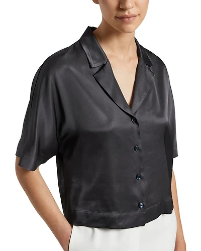 Notch Collar Blouse
