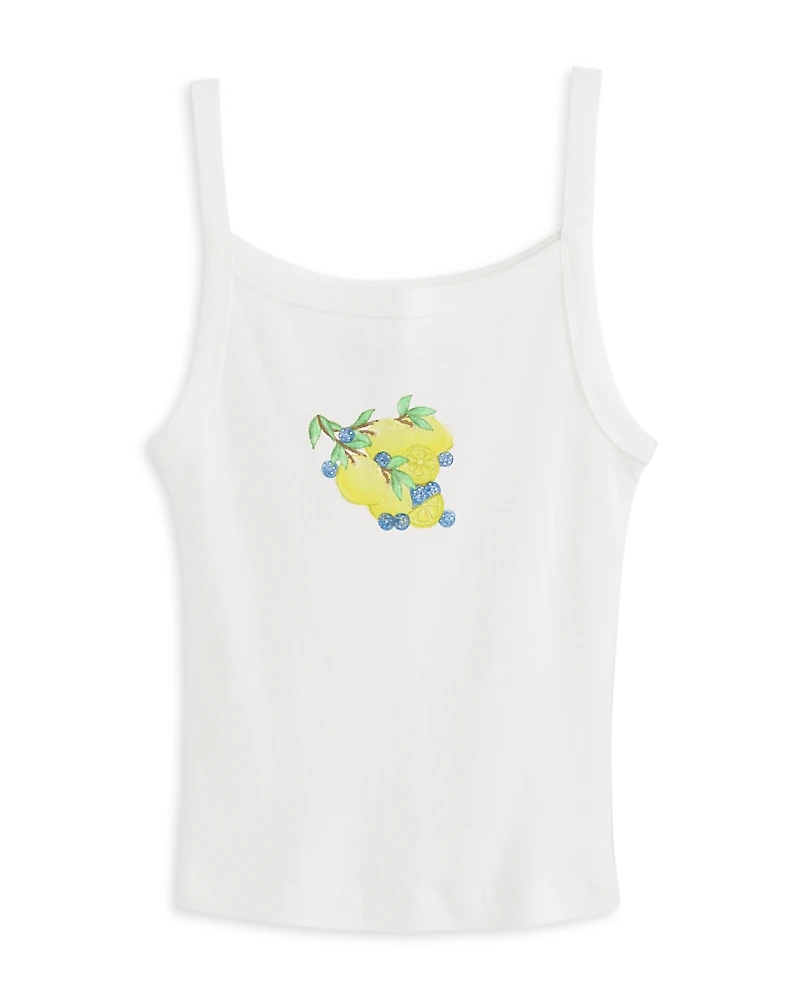 KatieJnyc Girls' Lemon Graphic Tank Top - Big Kid