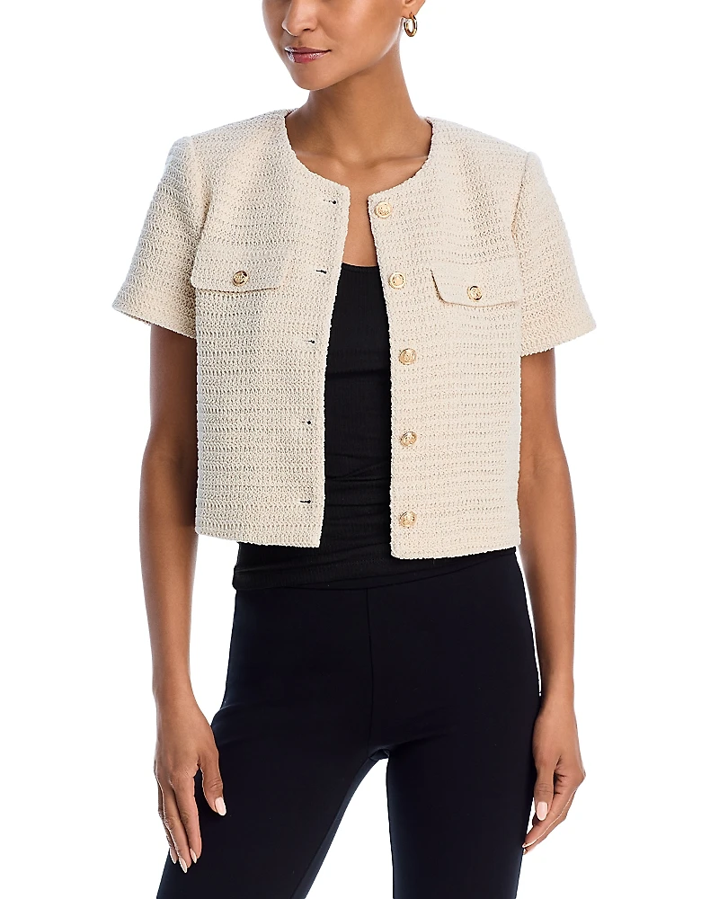 Aqua Crocheted Blazer