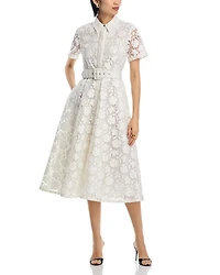 Jean Lace Midi Dress