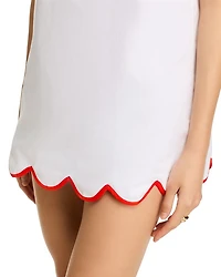 Alexis Poplin Scallop Hem Dress