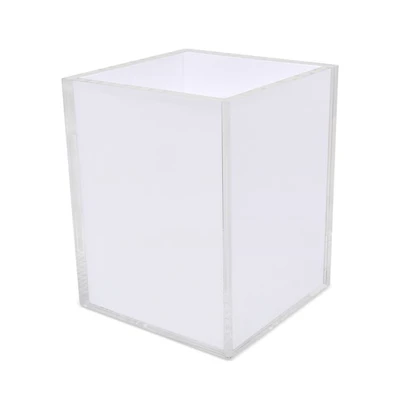 Lucite Waste Basket - White