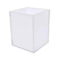 Lucite Waste Basket - White