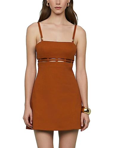 Amur Rei Twill Mini Dress