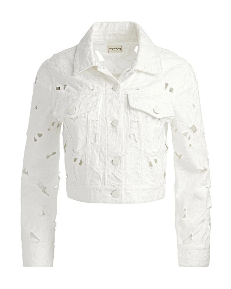 Chloe Embroidered Eyelet Jacket