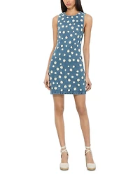 Wynell Embroidered Denim Mini Dress