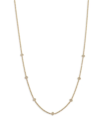 Bloomingdale's Fine Collection Diamond Clover Station Necklace
