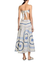 Spiral Motif Maxi Skirt