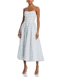 Kittiya Sleeveless Poplin Midi Dress