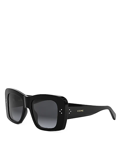 Celine 3 Dots Black Geometric Sunglasses, 53mm