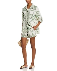 Tulum Border Print Shorts