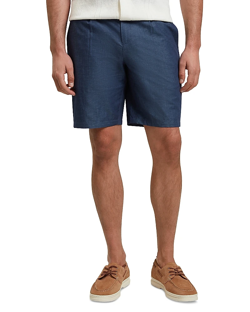Ted Baker Murley Cotton Linen Pleated Shorts