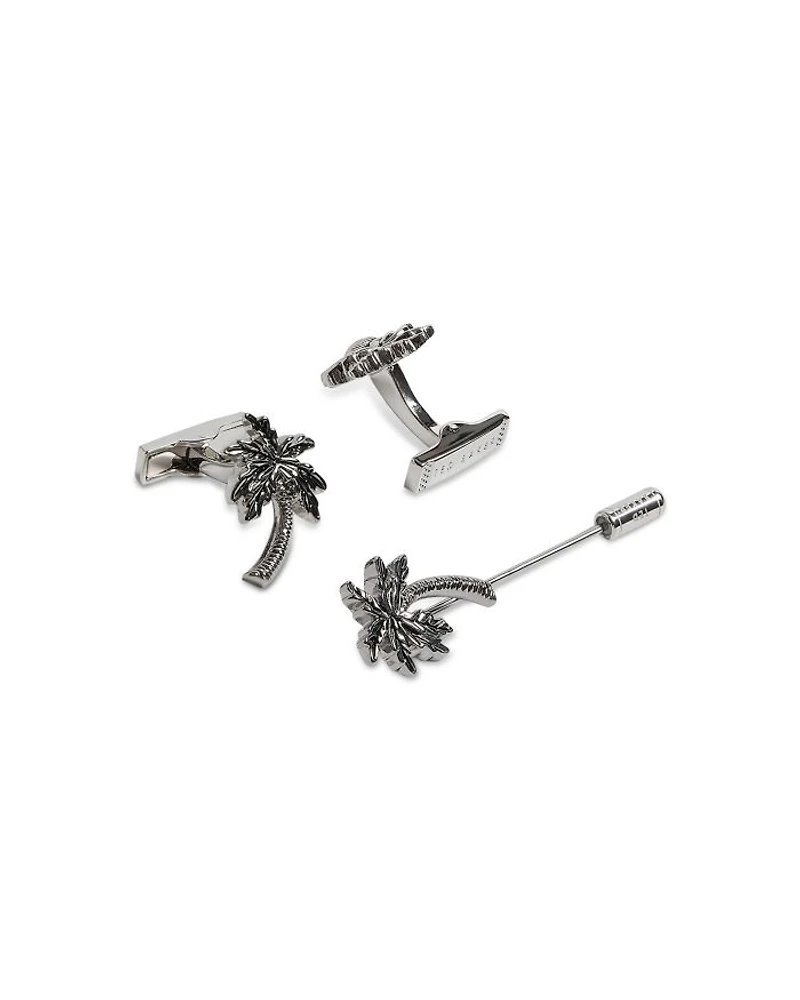 Palmiie Palm Tree Cufflinks & Lapel Pin