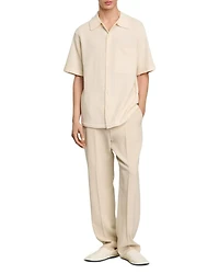 Waffled Oversized Fit Button Down Shirt