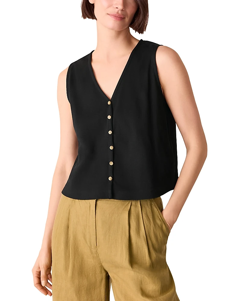 Whistles Button Rib Tank